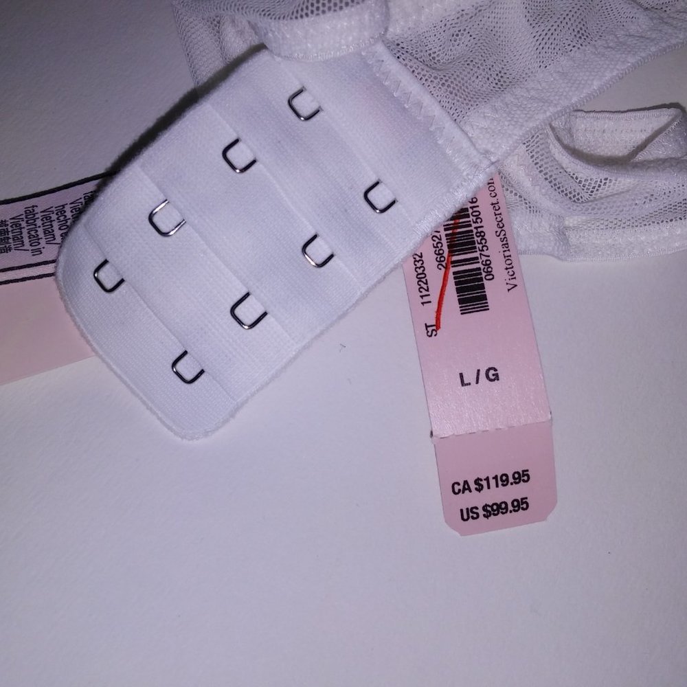 Victoria Secret Lingerie Teddy One Piece Bodysuit White Eyelet Sheer Thong‎ Back - Picture 9 of 16